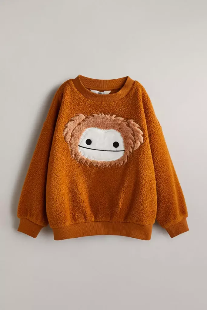 Oversized teddy sweatshirt
