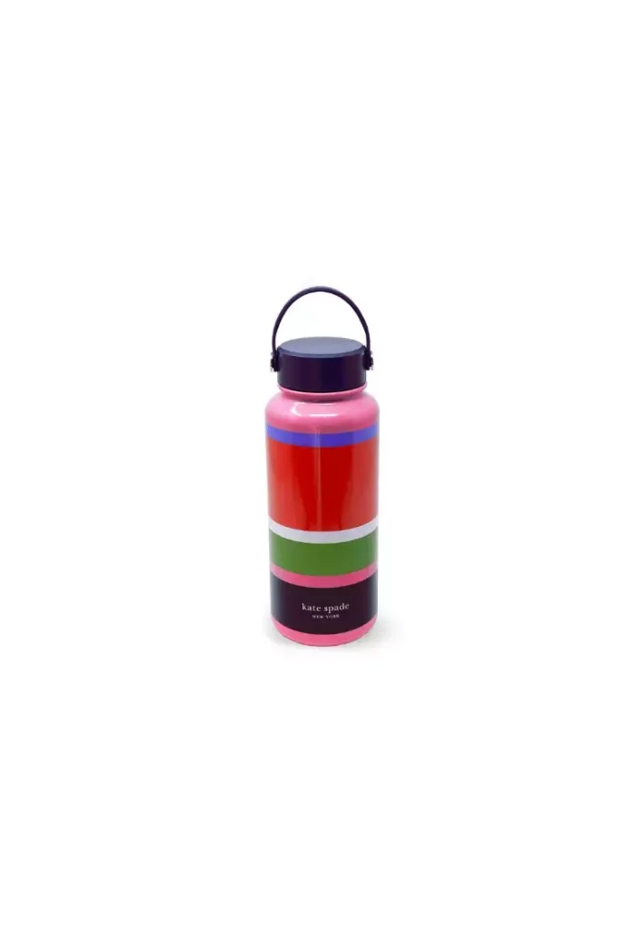 Kate Spade Stainless Steel XL Water Bottle- Sunny Day Stripe