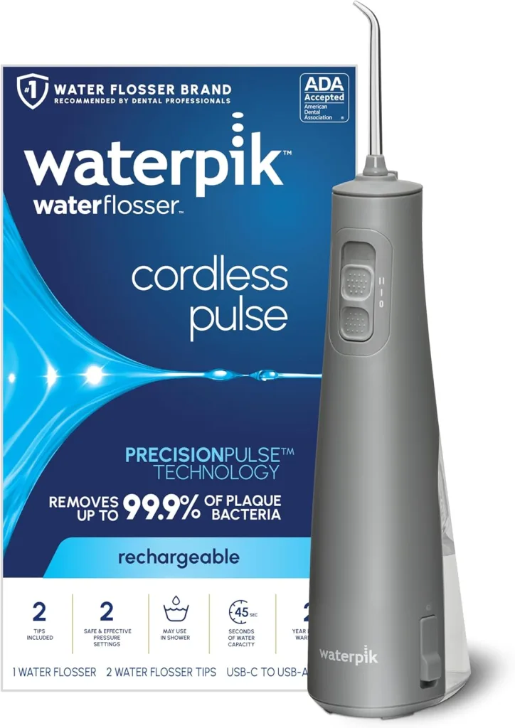 Cordless Pulse Rechargeable Portable Water Flosser for Teeth