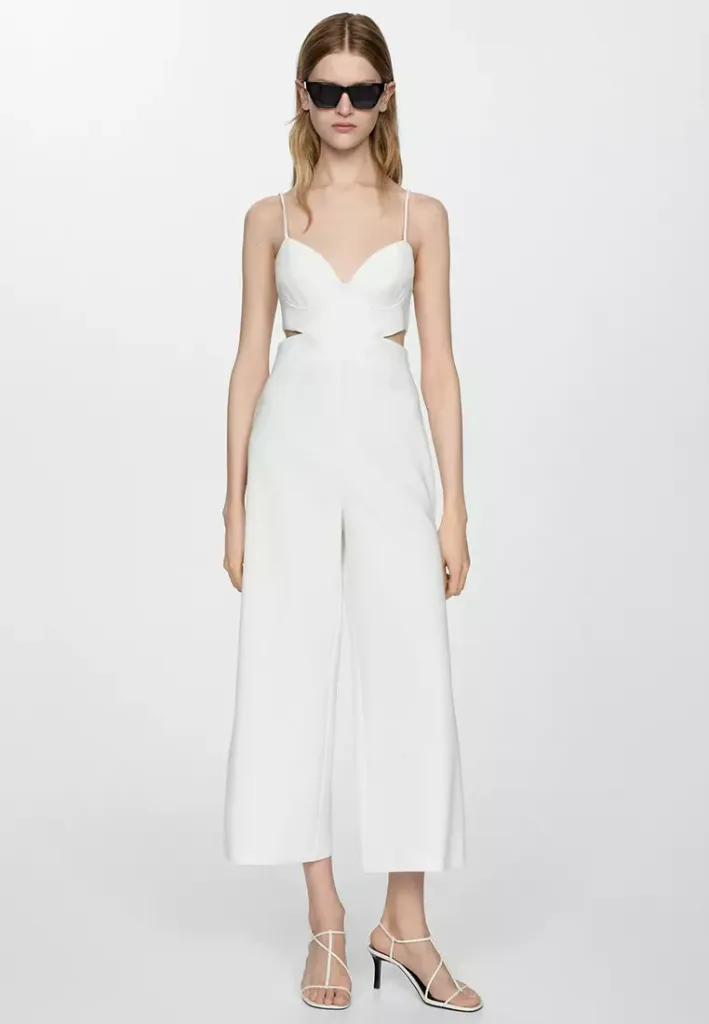 Strap Jumpsuit With Side Slits