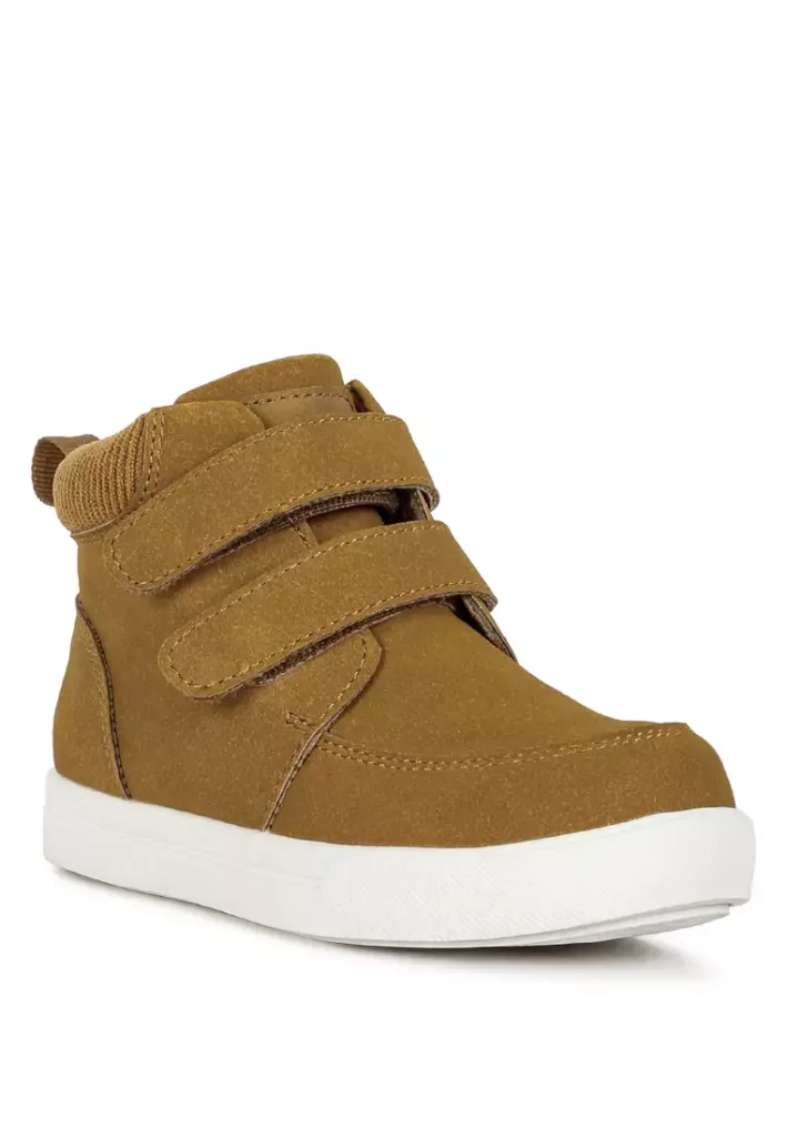 Camel Strap On Ankle Boots