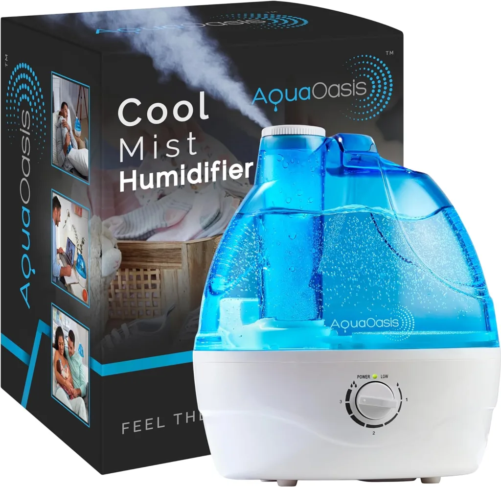 Cool Mist Humidifier (2.2L Water Tank) Quiet Ultrasonic Humidifiers for Bedroom & Large room