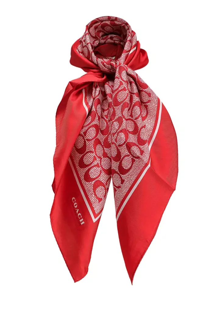 Vintage Signature Print Silk Square Scarf (ct)