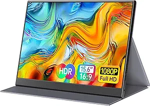 Portable Monitor 15.6inch,1080P USB-C HDMI Second External Monitor for Laptop