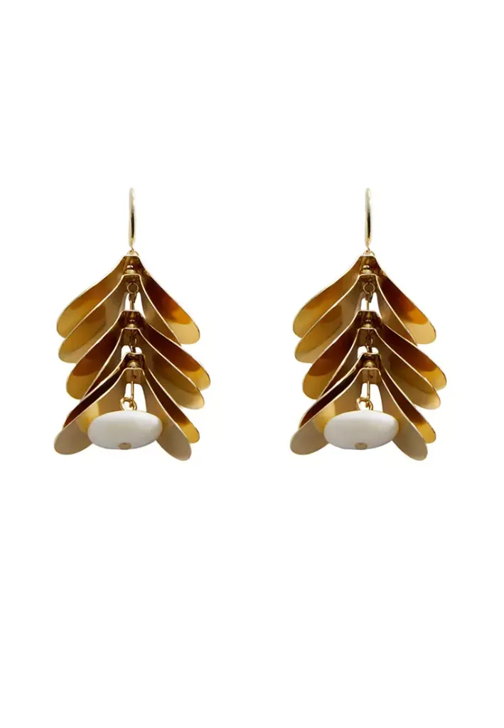 Metallic Leaves Earrings