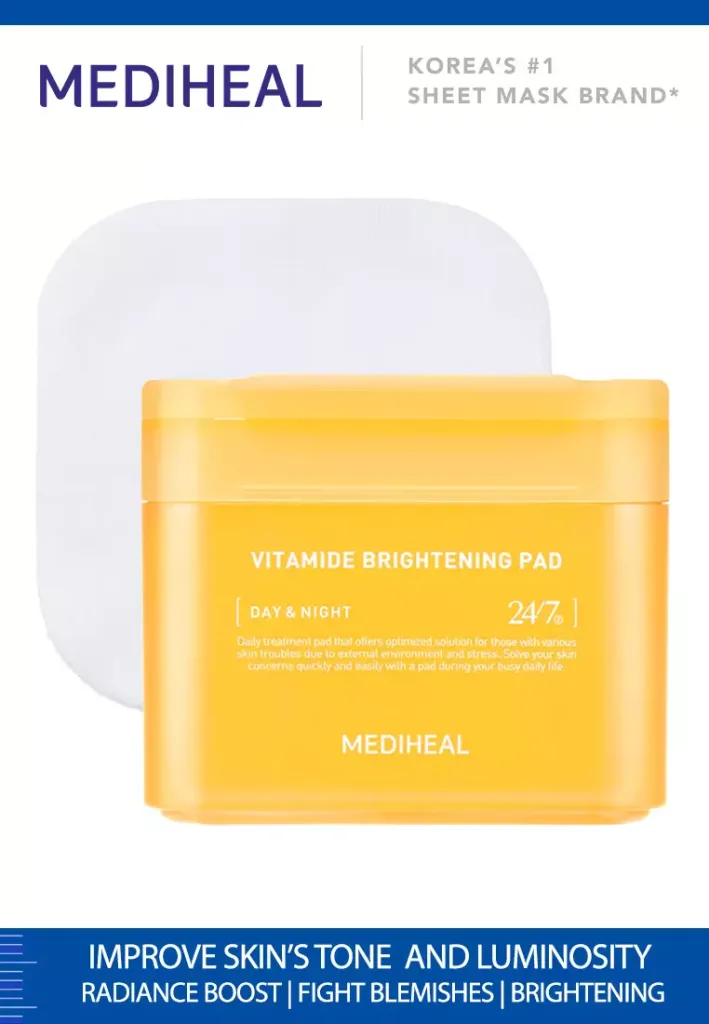 Vitamide Brightening Pad, 100pcs – Square Cotton Facial Toner Pads Face Gauze Pads, Vegan Face Gauze Wipes