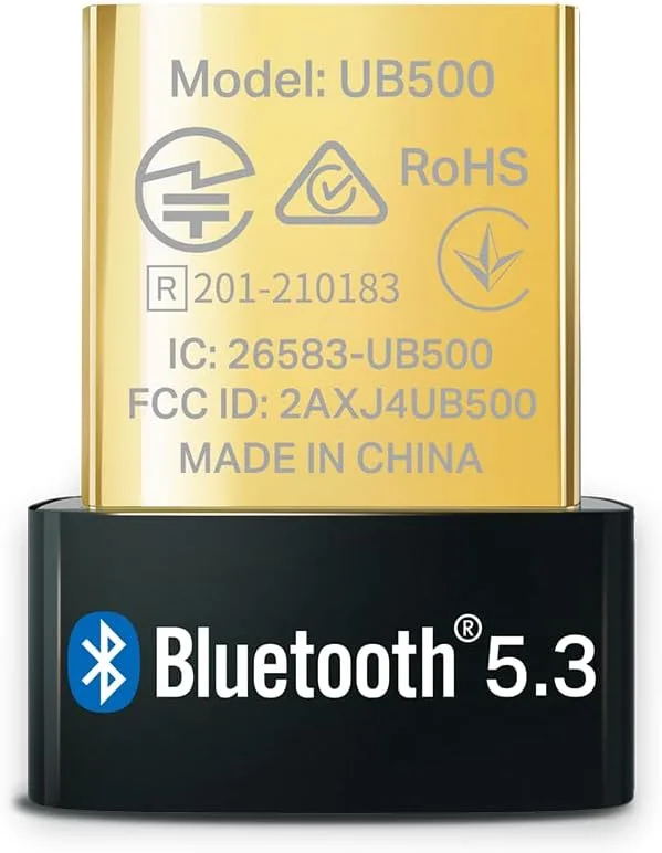 USB Bluetooth Adapter for PC, Bluetooth 5.0/5.3 Dongle Receiver