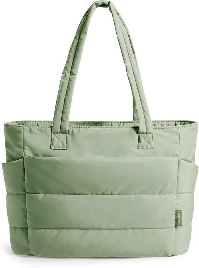Tote Bag for Women, Lightweight Puffy Tote Bag with Compartments
