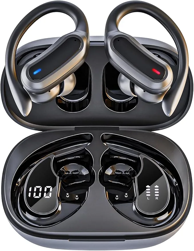 Wireless Earbuds, Bluetooth 5.4 Headphones, True Wireless Stereo Earphones with IPX7 Waterproof, Noise Cancelling Mic