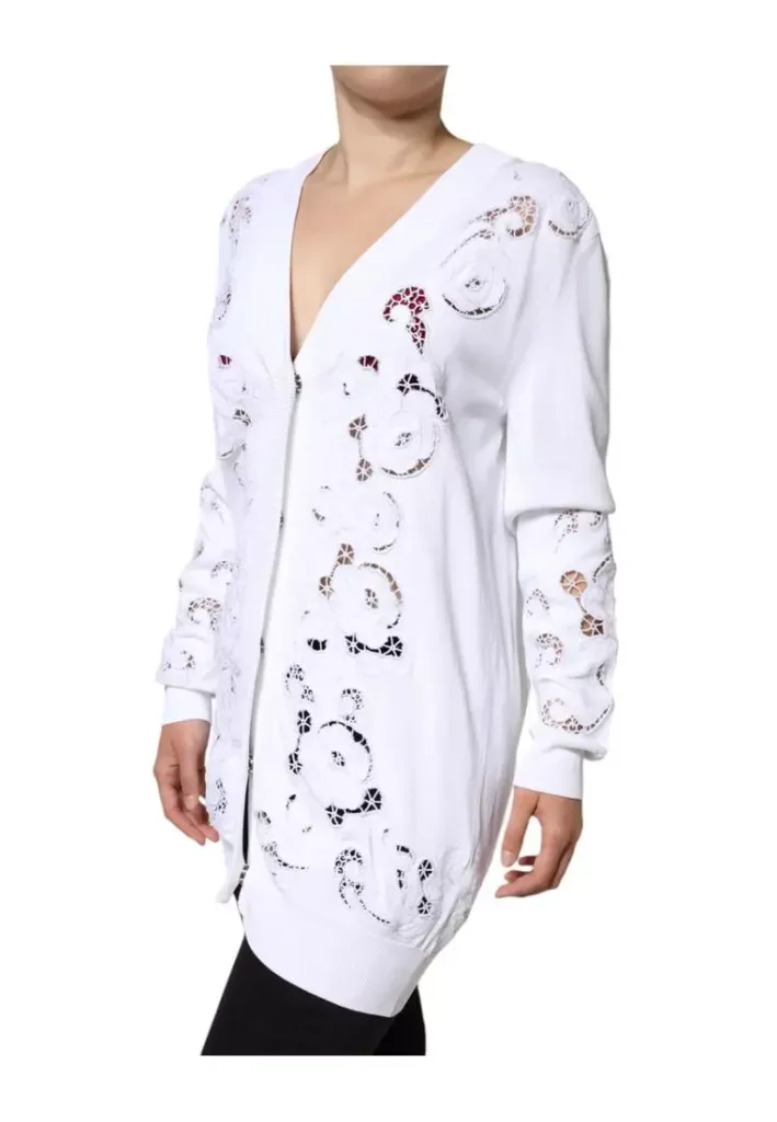 Pre-Loved Floral Lace Cardigan Long