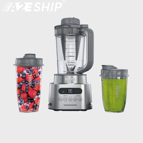 Ninja - Máy Xay Đa Năng Nutri-Blender: Công Suất 1500W, Xay Nhuyễn Đá Trong 3 Giây Với Lưỡi Dao Thép Không Gỉ - Mua hộ hàng Amazon nhờ A2EShip
