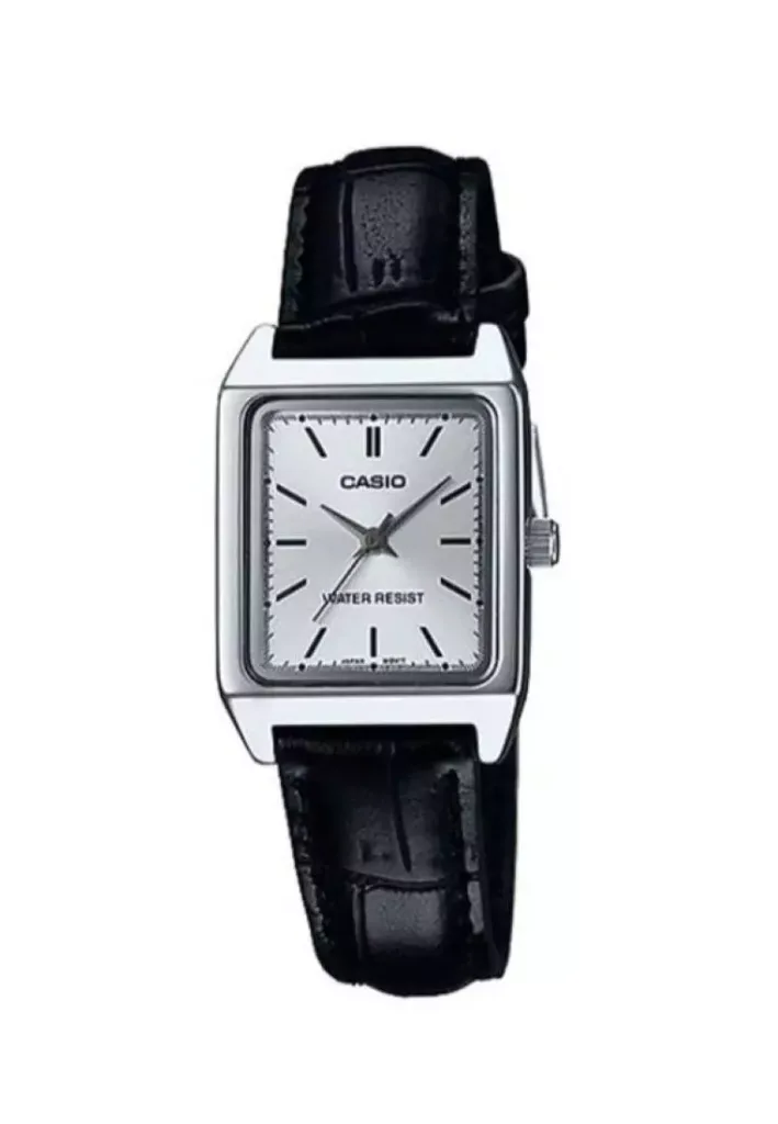Women’s Analog Watch LTP-V007L-7E1 Black Leather Band Ladies Watch