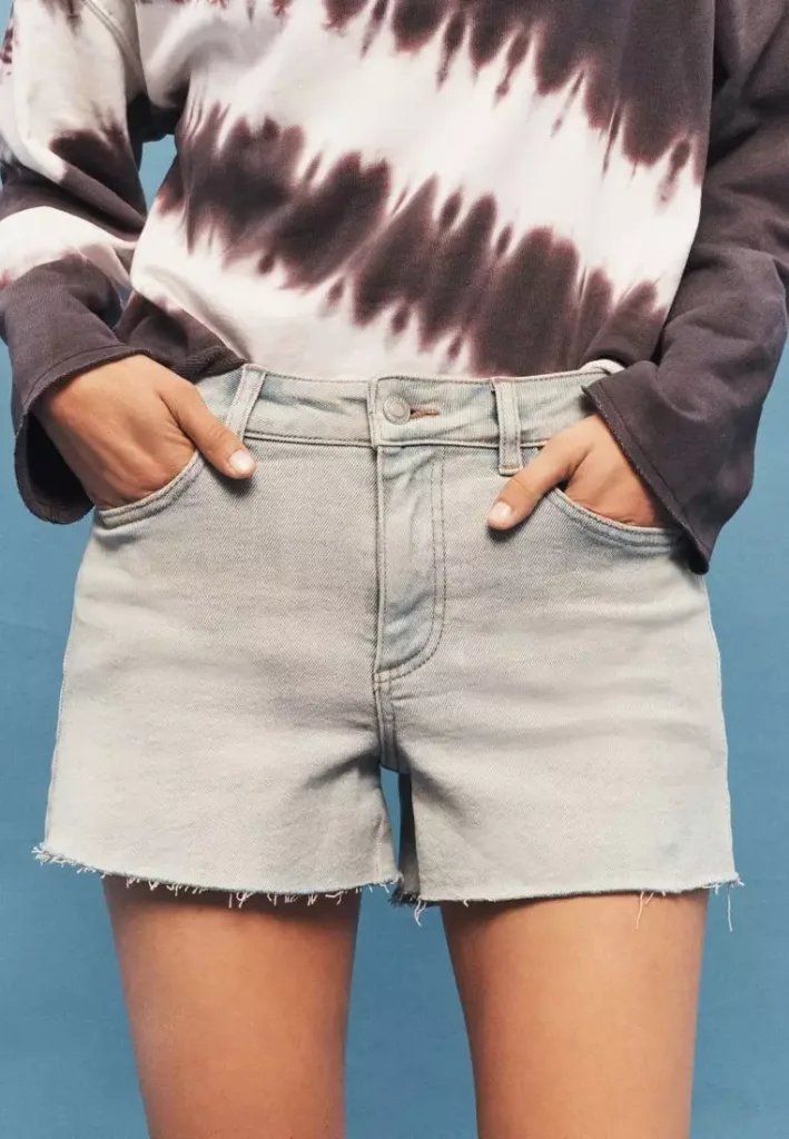 Super Soft Raw Hem Denim Shorts