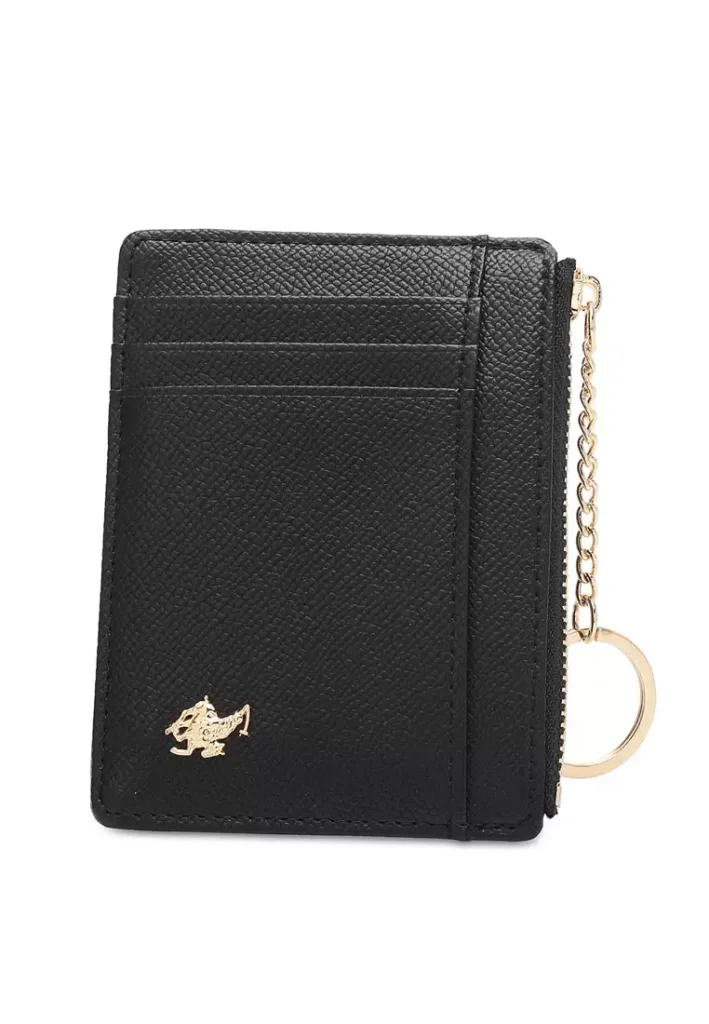 Women’s Card Holder With Coin Compartment – Black