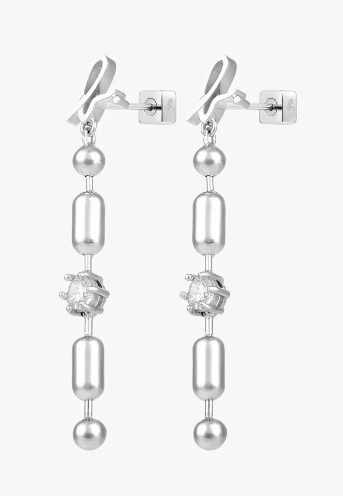 Neon Nights Chain Crystal Earrings