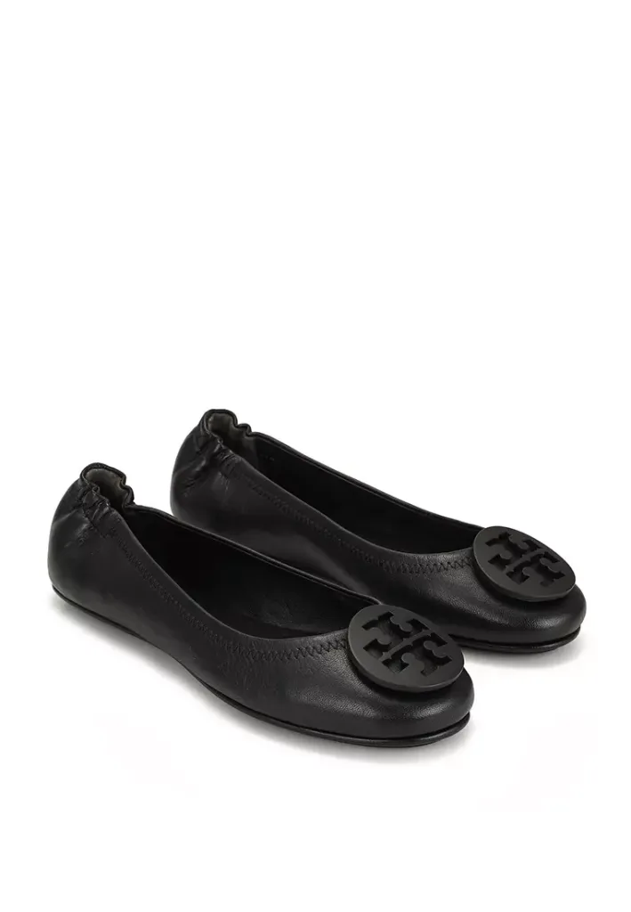 Minnie Travel Ballerina Flats with Leather Logo (nt)