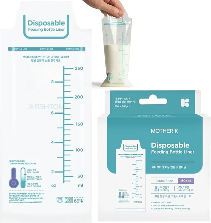 Purchased through A2EShip Ship For Me/ Buy For Me:Mother-K Disposable Baby Bottle Liner, Must-Have Baby Travel Essentials, BPA Free (8oz, 120pcs)