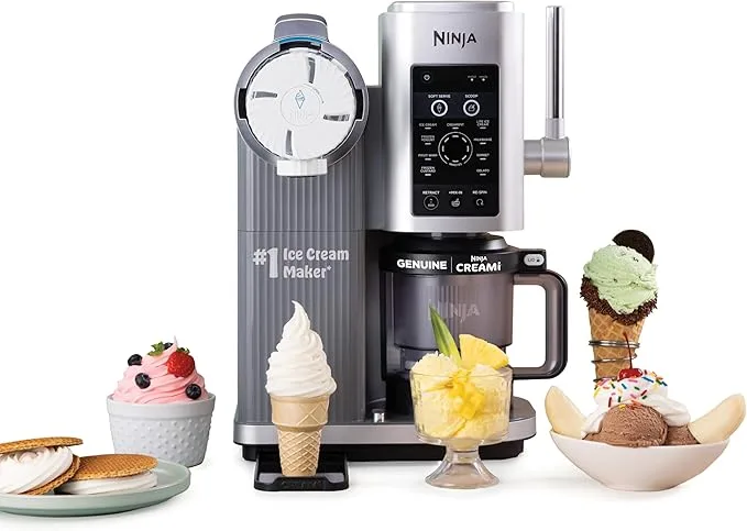 Purchased through A2EShip Ship For Me/ Buy For Me (Black Friday Deal):Ninja CREAMi Scoop & Swirl Ice Cream and Soft Serve Maker, Sorbet, Milkshake, Frozen Yogurt, Low Calories Program & More, 13-in-1, Soft Serve Handle & (2) CREAMi 2-in-1 16oz Pints, NC701