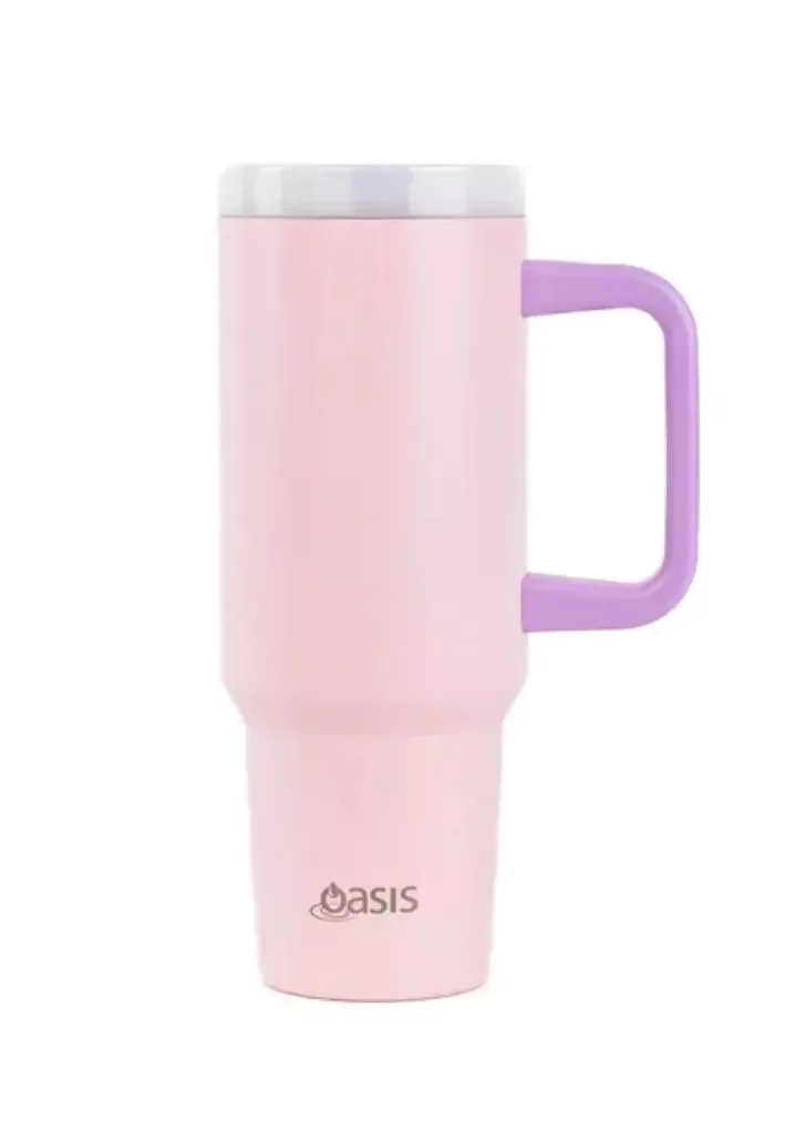 Purchased through A2EShip Ship For Me/ Buy For Me: Oasis Stainless Steel Insulated Commuter Travel Tumbler 1.2L – Pink Guava