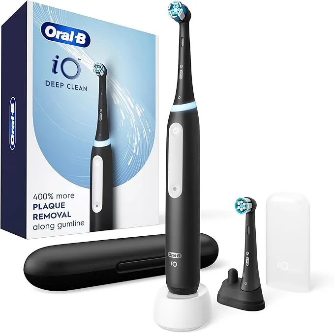 Purchased through A2EShip Ship For Me/ Buy For Me (Cyber Monday Deal):Oral-B iO Deep Clean Rechargeable Electric Powered Toothbrush, Black with iO Series 3 Limited, 2 Brush Heads and Travel Case – Pressure Sensor to Protect Gums – 3 Cleaning Settings – 2 Minute Timer