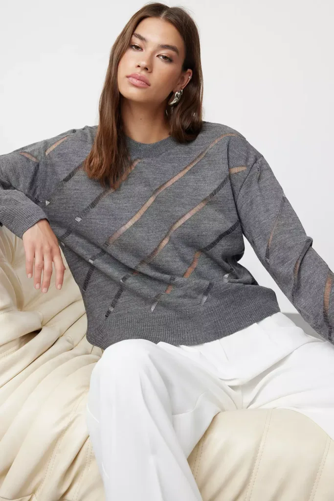 A2ESHIP – DỊCH VỤ MUA HỘ QUỐC TẾ Trendyol  Openwork/Perforated Knitwear Sweater