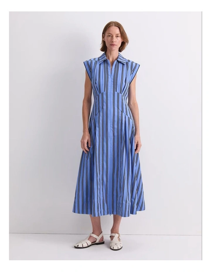 A2ESHIP-DỊCH VỤ MUA HỘ QUỐC TẾ Sportscraft Jade Stripe Dress in Blue